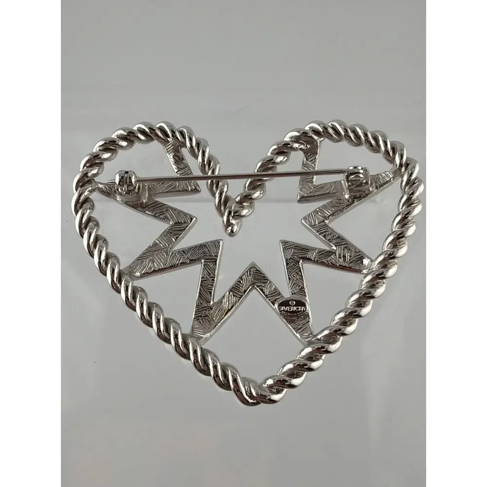 Vintage Givenchy Star Within A Heart Brooch